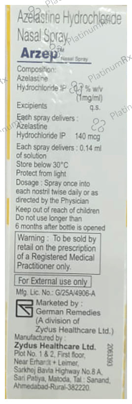 Arzep 0.1% Nasal Spray 10ml