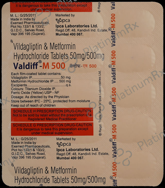 Valdiff M 500/50mg Tablet 15s