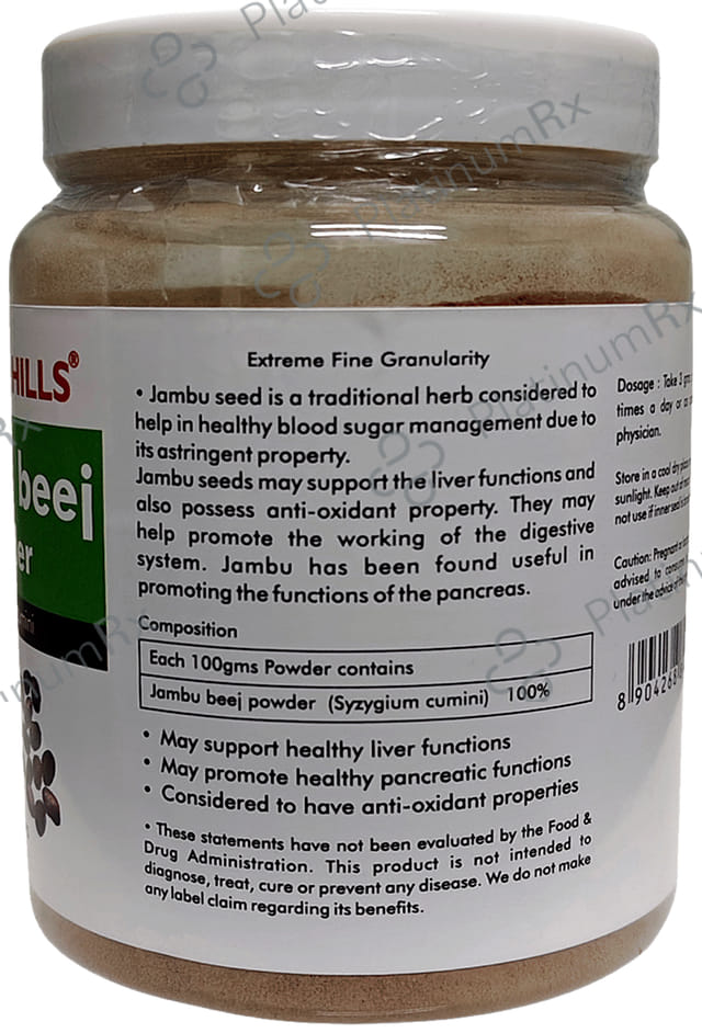 Herbal Hills Organic Jambu Eugenia Jambolana Powder