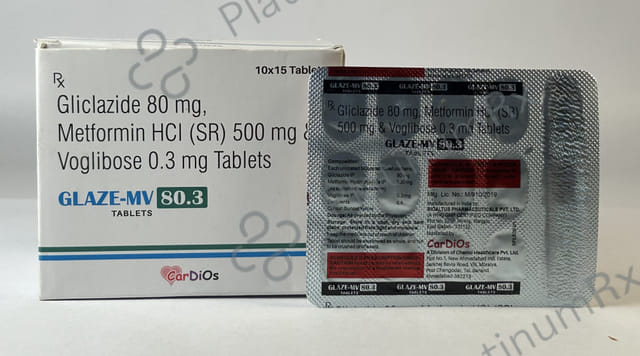 Glaze MV 80.3/500mg SR Tablet 15s