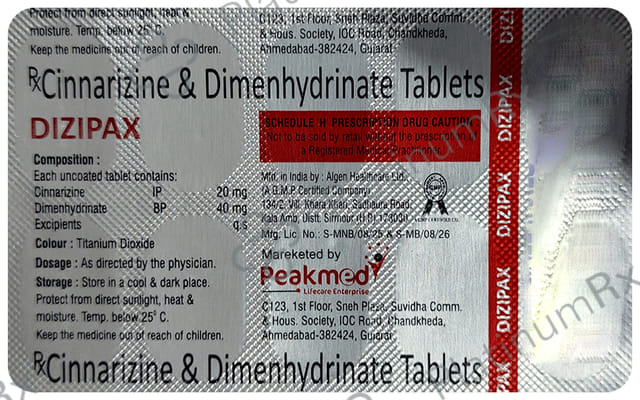 Dizipax 20/40mg Tablet 10s