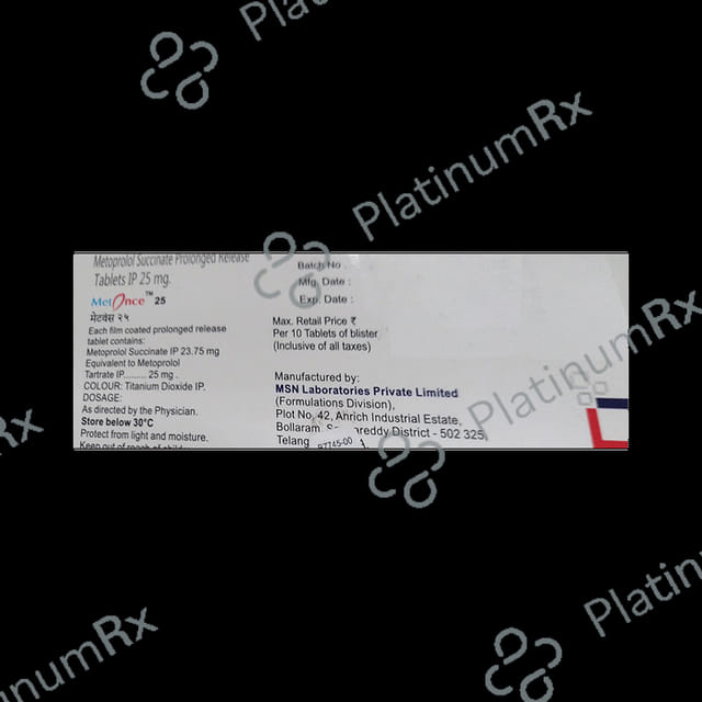 Metonce 25mg Tablet PR