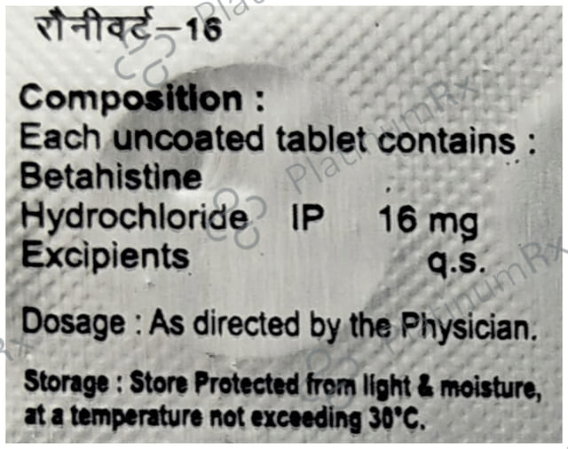 Ronyvert 16 Tablet