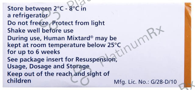 Human Mixtard 30/70 (40 IU/ml) (1*10ml Vial)