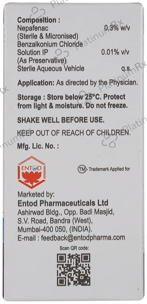 Nepaonce 0.3% Eye Drop 3ml