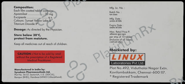 Aprenext 30mg Tablet 10s