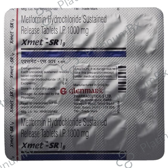 Xmet SR 1000mg Tablet 15s