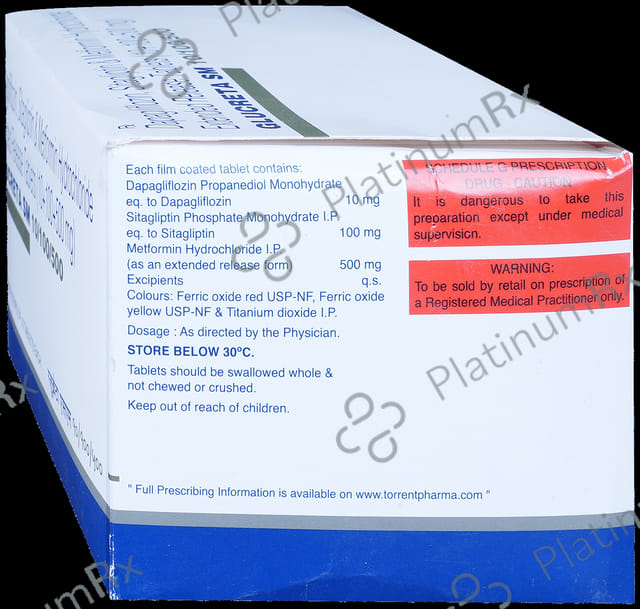 Glucreta SM 10/500/100mg Tablet 10s