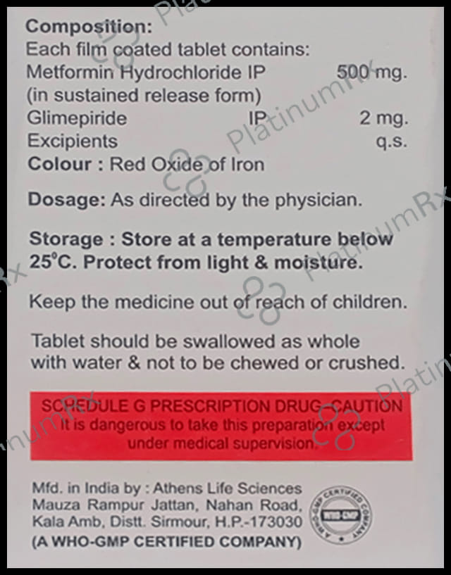 Metdica 2/500mg Tablet SR 10s