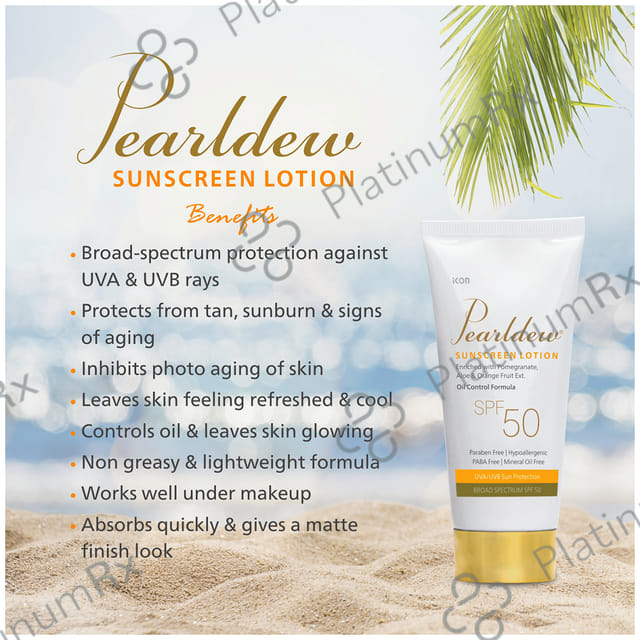 Pearldew Sunscreen SPF 50 Lotion 50ml