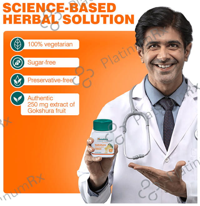 Himalaya Pure Herbs Gokshura 250mg Men's Wellness Tribulus Improves Vigour Tablet 60s