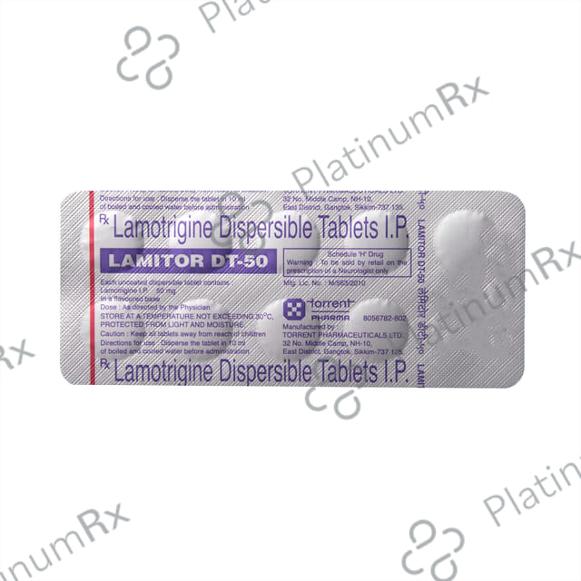 Lamitor 50mg Tablet DT 10s