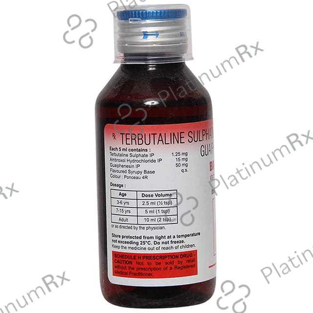 Brozeet SF 15/50/1.25mg Syrup 100ml