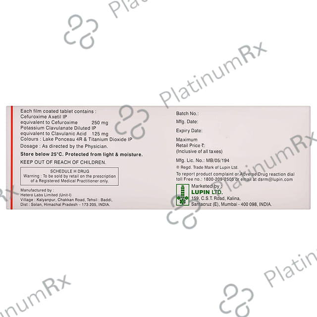 Cetil CV 250/125mg Tablet 10s