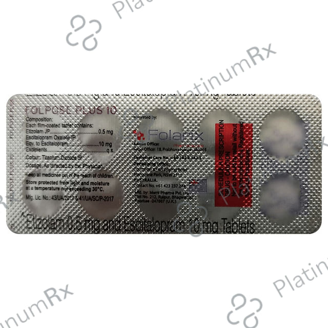 Folpose Plus 10/0.5mg Tablet 10s
