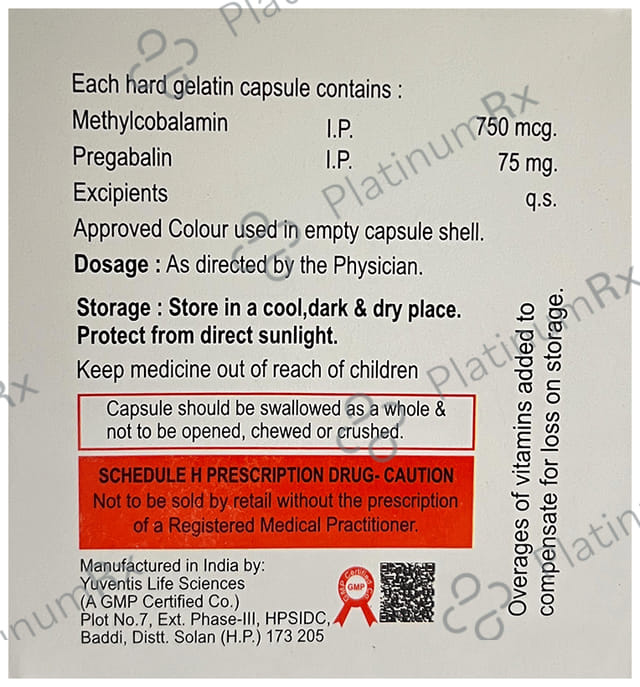 Prebenz 750mcg/75mg Capsule