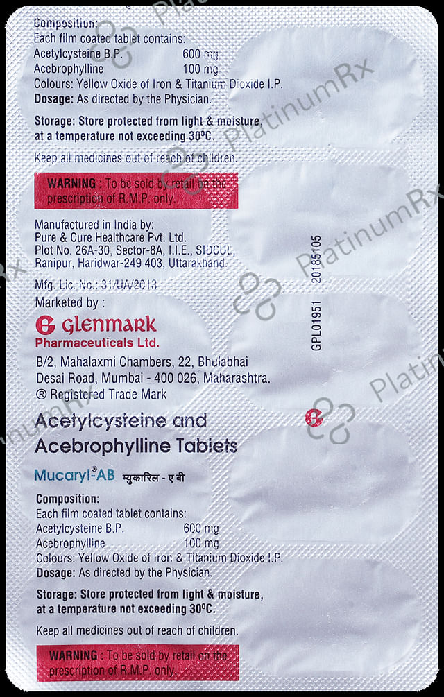 Mucaryl AB 100/600mg Tablet 10s