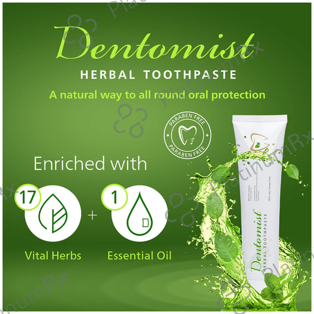 Dentomist Herbal Toothpaste (100gm Each) 1 Tube