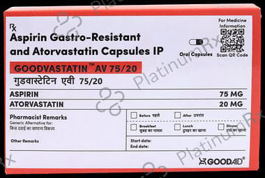 Goodvastatin AV 75/20mg Capsule 10s