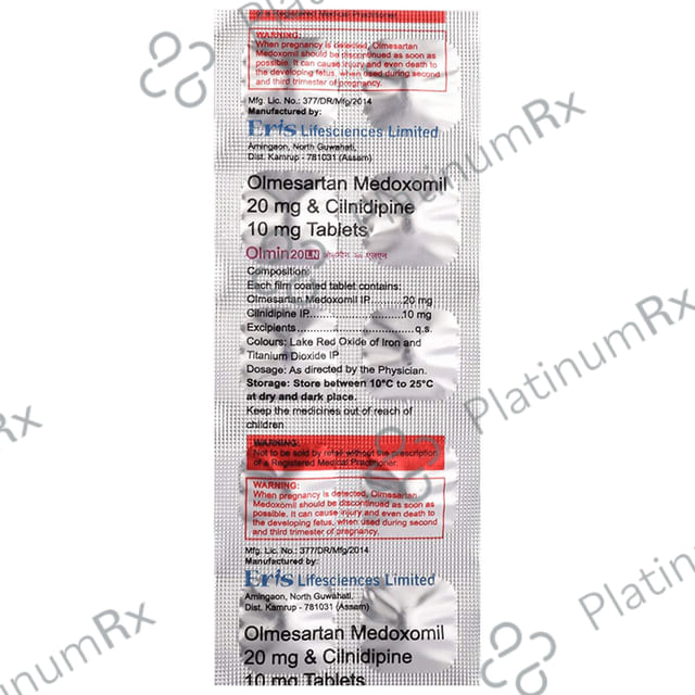 Olmin 20 LN 10/20mg Tablet 10s