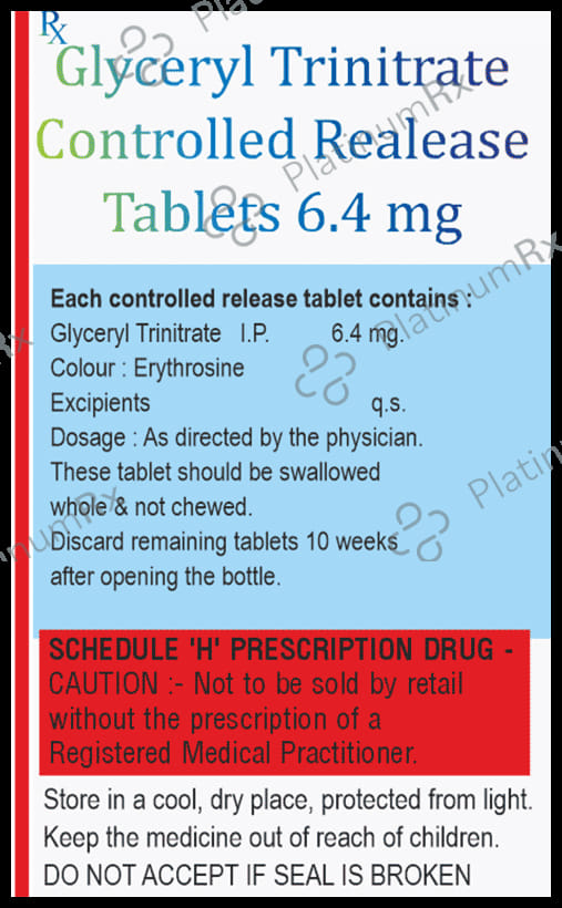 Glyrate 6.4mg Tablet CR 50s