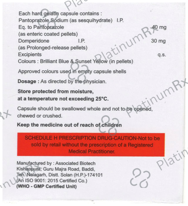 Pantosure D 30mg/40mg Capsule SR