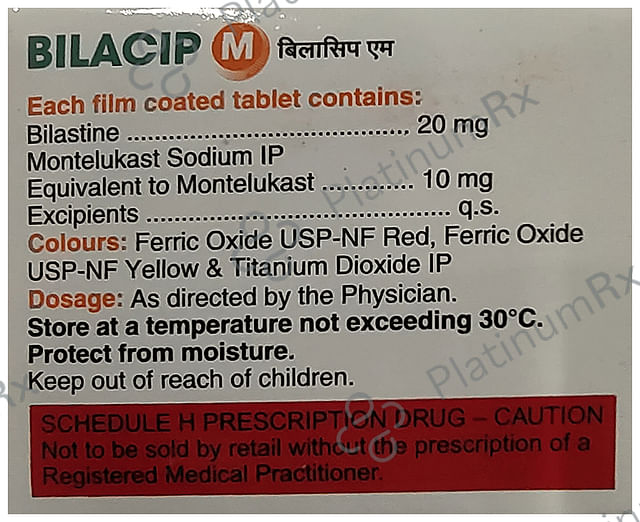 Bilacip M 20/10mg Tablet 10s
