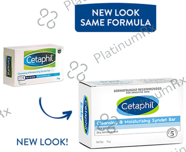 Cetaphil Cleansing & Moisturising Syndet Bar Soap 75gm