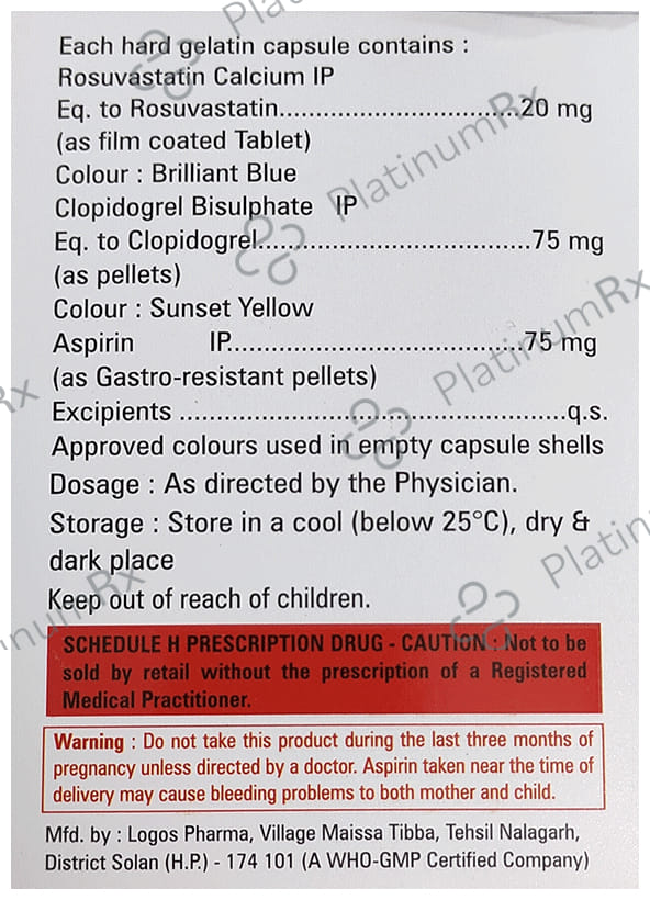 Rozaguar Gold 20/75/75mg Capsule 15s