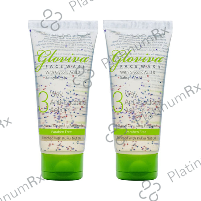 Gloviva 3 Way Antibacterial Action Face Wash (100ml Each) 2 Tubes