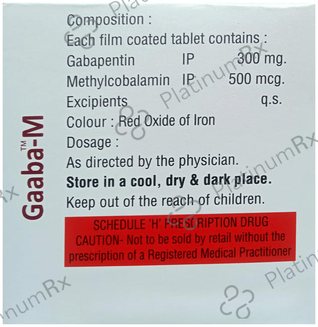 Gaaba M 300mg/500mcg Tablet 10s