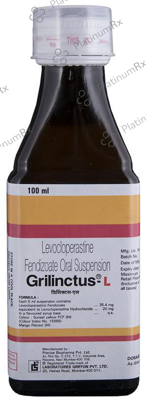 Grilinctus L 20mg Oral Suspension 100ml