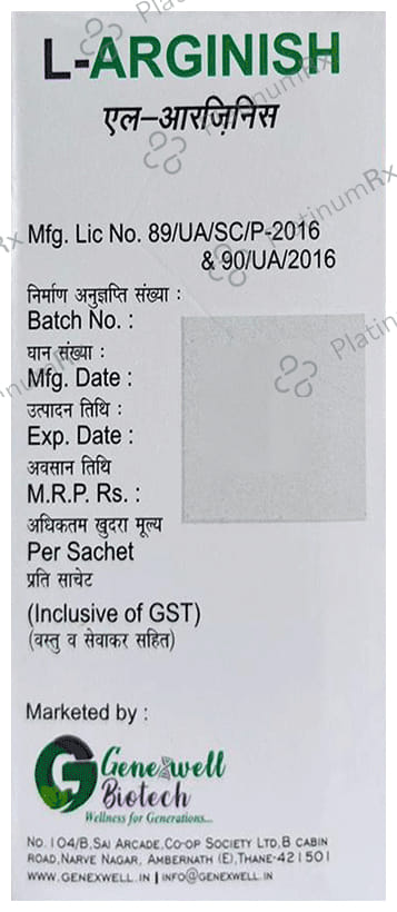 L Arginish Sachet Lemon Orange 10s