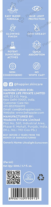 Happier Sun-Days Ultralight Sunscreen Gel SPF 50 PA++++