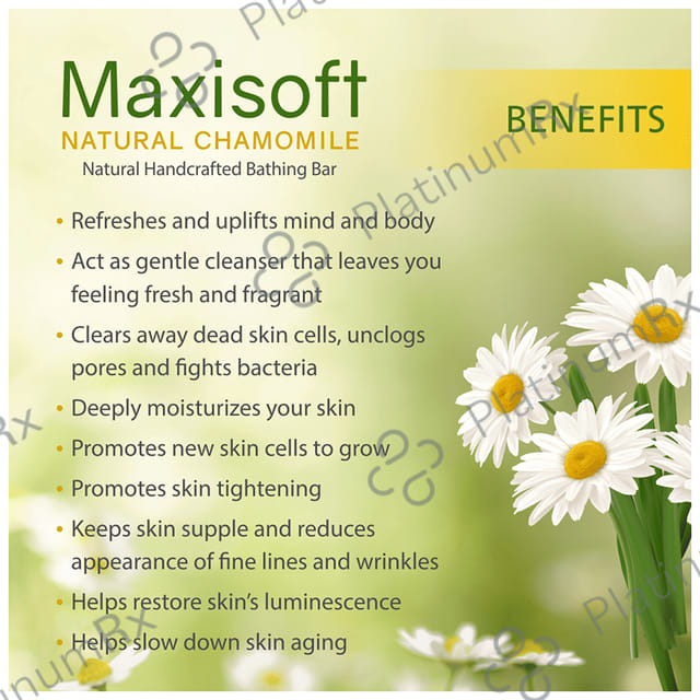 Maxisoft Natural Chamomile Bathing Bar (75gm Each) 1 units