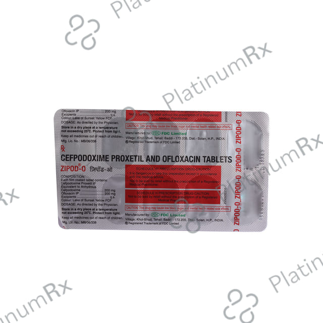 Zipod O 200/200mg Tablet 10s