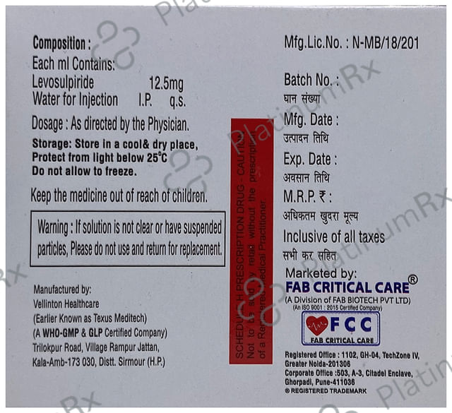 Fasulpride-IV Injection