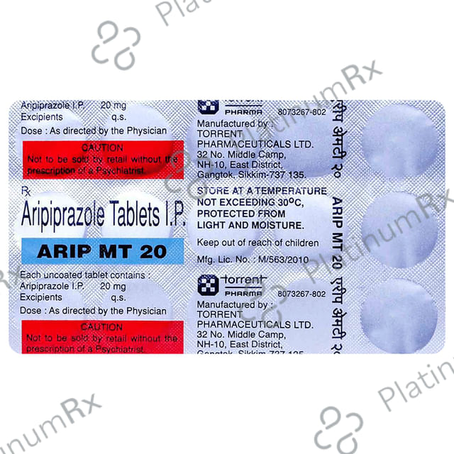 Arip MT 20mg Tablet 15s