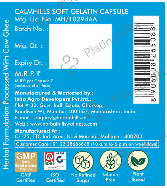 Herbal Hills Calmhills Stress Management Capsule