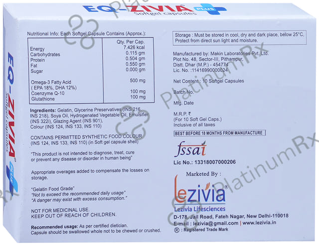EQ-Zivia Plus Soft Gelatin Capsule