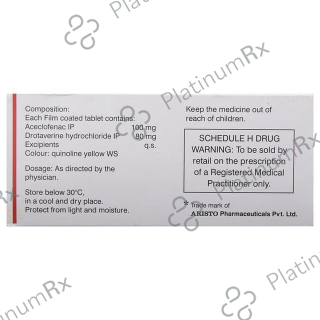 Aceclo Spas 100/80mg Tablet 10s