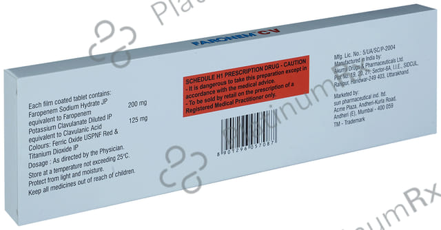 Faronem CV 200/125mg Tablet 10s