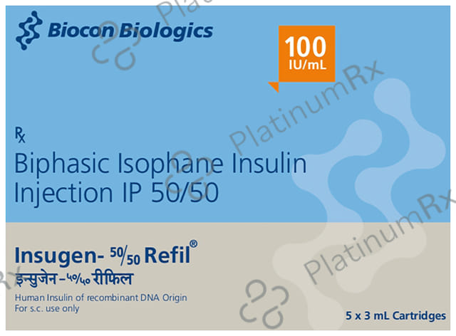 Insugen 50/50 (100 IU/ml) (1*3ml Refill Cartridge / Injection)