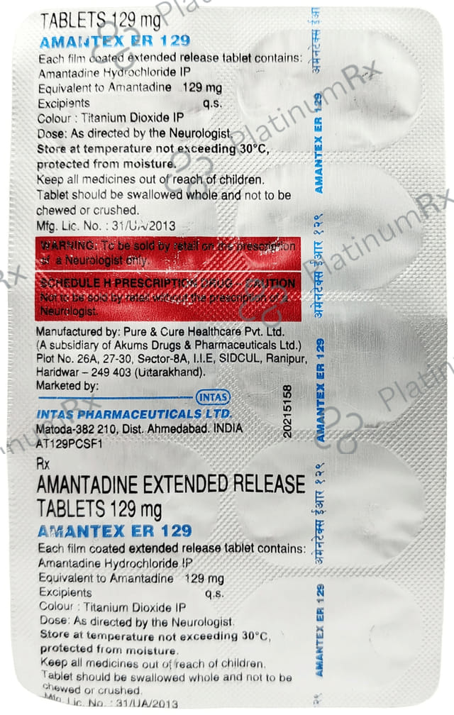 Amantex ER 129mg Tablet 10s