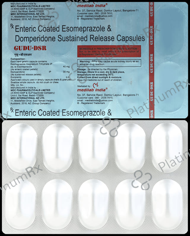 Gudu DSR 30/40mg Capsule SR 10s