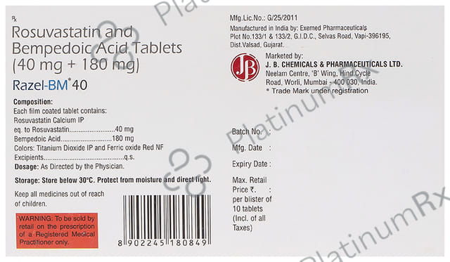 Razel BM 180/40mg Tablet 10s