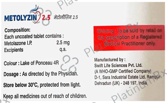 Metolyzin 2.5mg Tablet 10s