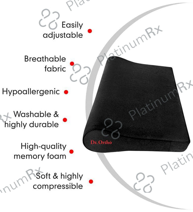 Dr Ortho Orthopaedic Cervical Pillow Universal Black