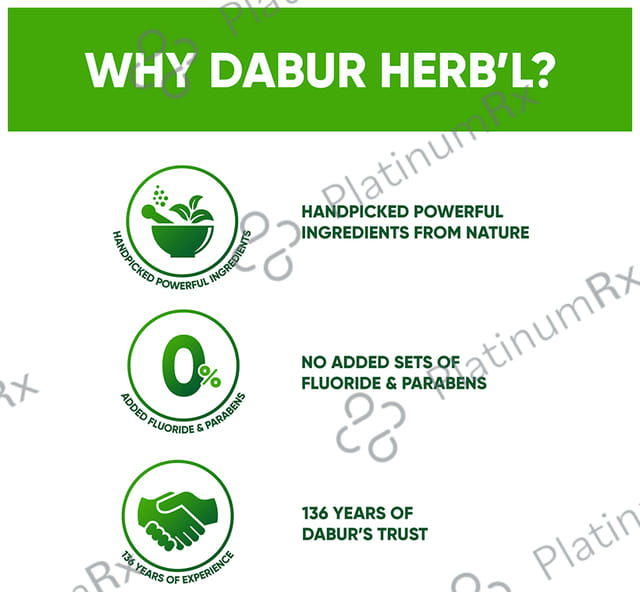 Dabur Tulsi Anti-Bacterial Herb'l Toothpaste (200gm Each)