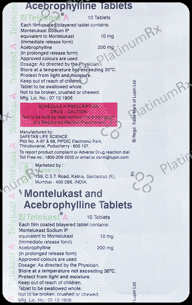 Telekast A 200/10mg Tablet PR 10s